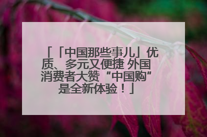 「中国那些事儿」优质、多元又便捷 外国消费者大赞“中国购”是全新体验！
