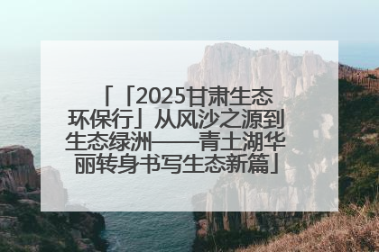 「2025甘肃生态环保行」从风沙之源到生态绿洲——青土湖华丽转身书写生态新篇