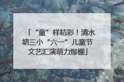 “童”样精彩！清水塘三小“六一”儿童节文艺汇演萌力爆棚
