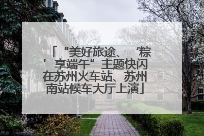 “美好旅途、‘粽’享端午”主题快闪在苏州火车站、苏州南站候车大厅上演