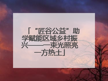 “匠谷公益”助学赋能区域乡村振兴——一束光照亮一方热土