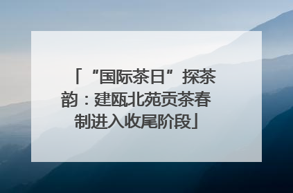 “国际茶日”探茶韵：建瓯北苑贡茶春制进入收尾阶段