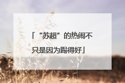 “苏超”的热闹不只是因为踢得好