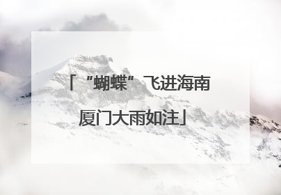 “蝴蝶”飞进海南 厦门大雨如注