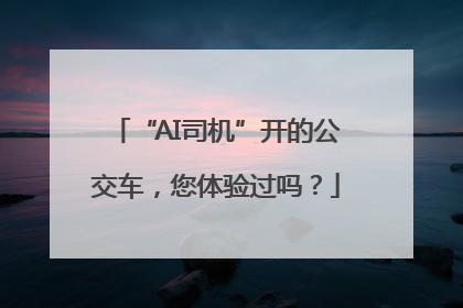 “AI司机”开的公交车，您体验过吗？
