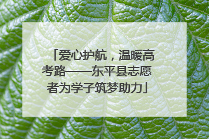 爱心护航，温暖高考路——东平县志愿者为学子筑梦助力