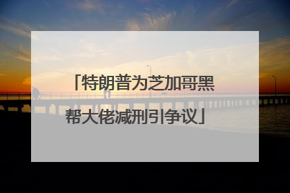 特朗普为芝加哥黑帮大佬减刑引争议