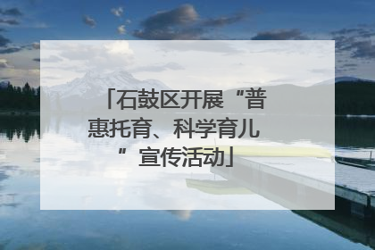 石鼓区开展“普惠托育、科学育儿”宣传活动