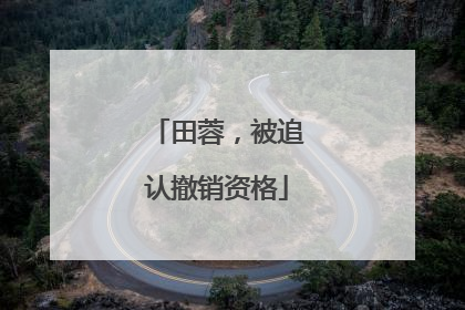 田蓉，被追认撤销资格