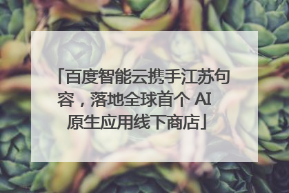 百度智能云携手江苏句容，落地全球首个 AI 原生应用线下商店
