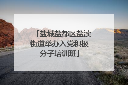 盐城盐都区盐渎街道举办入党积极分子培训班