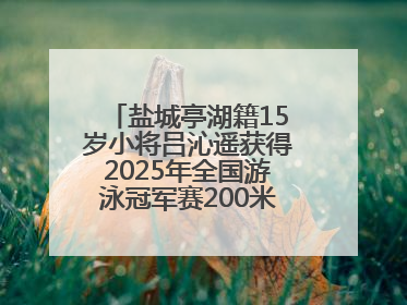 盐城亭湖籍15岁小将吕沁遥获得2025年全国游泳冠军赛200米蛙泳项目冠军