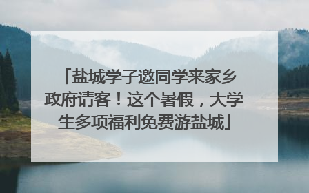 盐城学子邀同学来家乡 政府请客！这个暑假，大学生多项福利免费游盐城
