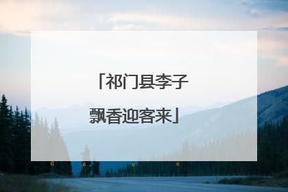 祁门县李子飘香迎客来