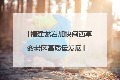 福建龙岩加快闽西革命老区高质量发展