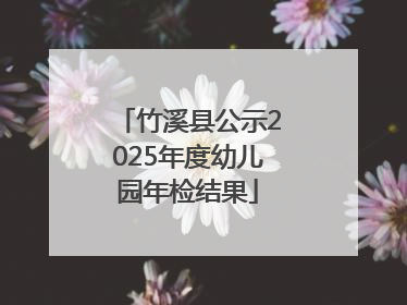 竹溪县公示2025年度幼儿园年检结果