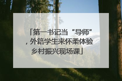 第一书记当“导师”，外籍学生来怀柔体验乡村振兴现场课