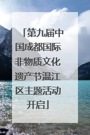 第九届中国成都国际非物质文化遗产节温江区主题活动开启