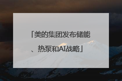 美的集团发布储能、热泵和AI战略
