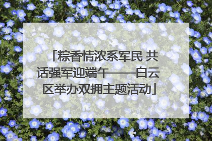 粽香情浓系军民 共话强军迎端午——白云区举办双拥主题活动