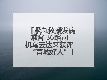 紧急救援发病乘客 36路司机乌云达来获评“青城好人”