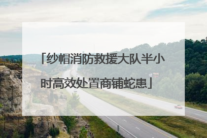 纱帽消防救援大队半小时高效处置商铺蛇患