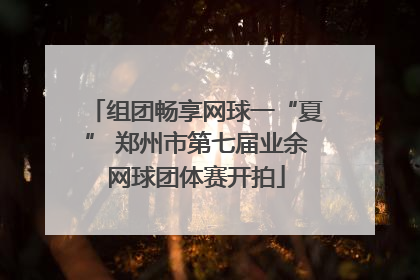 组团畅享网球一“夏” 郑州市第七届业余网球团体赛开拍