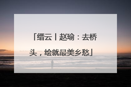 缙云丨赵瑜：去桥头，绘就最美乡愁