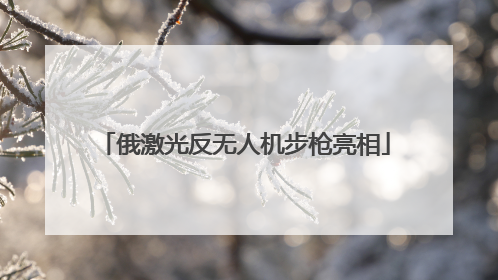 俄激光反无人机步枪亮相