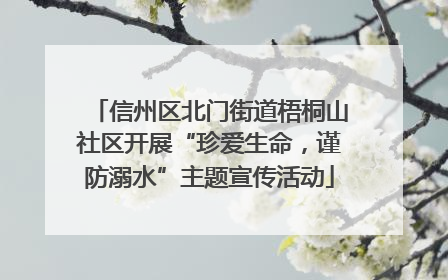 信州区北门街道梧桐山社区开展“珍爱生命，谨防溺水”主题宣传活动