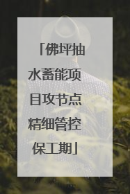 佛坪抽水蓄能项目攻节点精细管控保工期