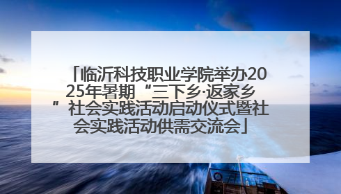 临沂科技职业学院举办2025年暑期“三下乡·返家乡”社会实践活动启动仪式暨社会实践活动供需交流会
