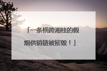 一条横跨湘桂的假烟供销链被摧毁！