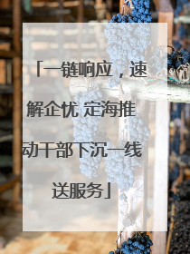 一链响应，速解企忧 定海推动干部下沉一线送服务
