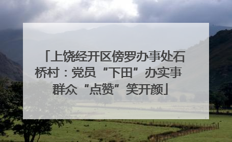上饶经开区傍罗办事处石桥村：党员“下田”办实事 群众“点赞”笑开颜