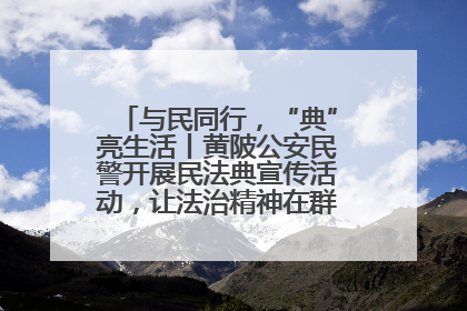 与民同行，“典”亮生活丨黄陂公安民警开展民法典宣传活动，让法治精神在群众心中落地生根