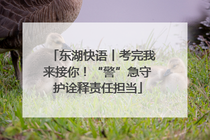 东湖快语丨考完我来接你！“警”急守护诠释责任担当