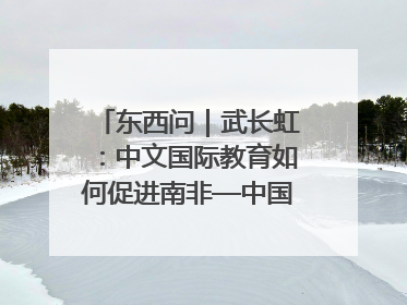 东西问｜武长虹：中文国际教育如何促进南非—中国人文交流？