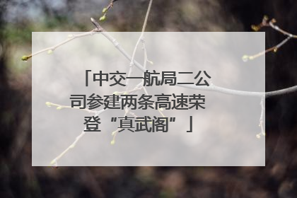 中交一航局二公司参建两条高速荣登“真武阁”