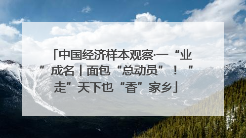 中国经济样本观察·一“业”成名丨面包“总动员”！“走”天下也“香”家乡