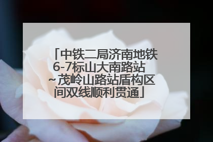 中铁二局济南地铁6-7标山大南路站～茂岭山路站盾构区间双线顺利贯通