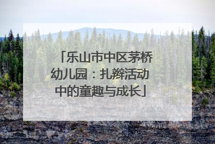 乐山市中区茅桥幼儿园：扎辫活动中的童趣与成长