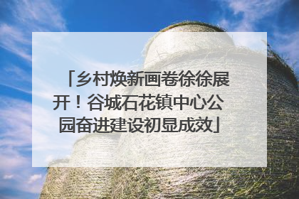 乡村焕新画卷徐徐展开！谷城石花镇中心公园奋进建设初显成效