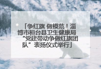 争红旗 做模范！淄博市桓台县卫生健康局“党建带动争做红旗团队”表扬仪式举行
