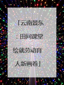云南景东：田间课堂绘就劳动育人新画卷