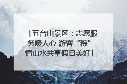 五台山景区：志愿服务暖人心 游客“粽”情山水共享假日美好