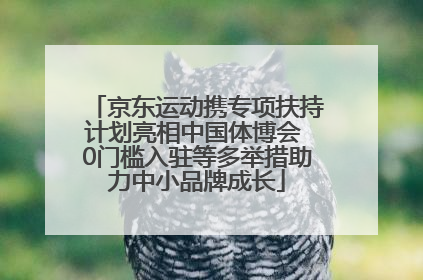 京东运动携专项扶持计划亮相中国体博会 0门槛入驻等多举措助力中小品牌成长