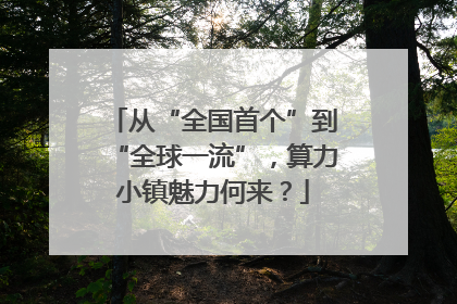 从“全国首个”到“全球一流”，算力小镇魅力何来？