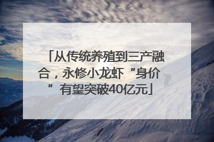 从传统养殖到三产融合，永修小龙虾“身价”有望突破40亿元