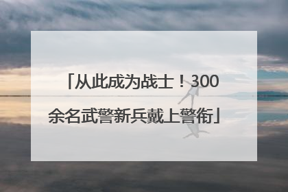 从此成为战士！300余名武警新兵戴上警衔
